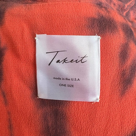 NWT Orange Tie Dye Tie Waist Duster - Picture 2 of 13